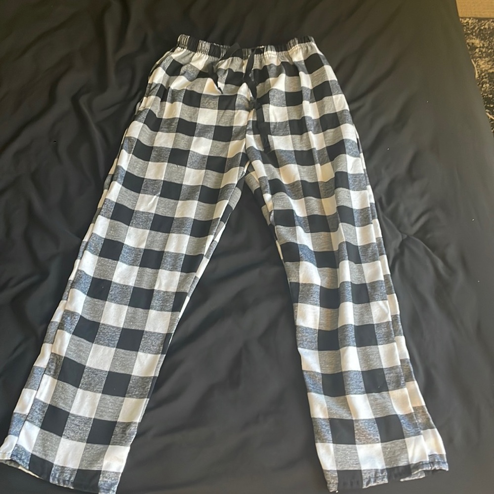 White and black cotton Pajama pants. Size small.